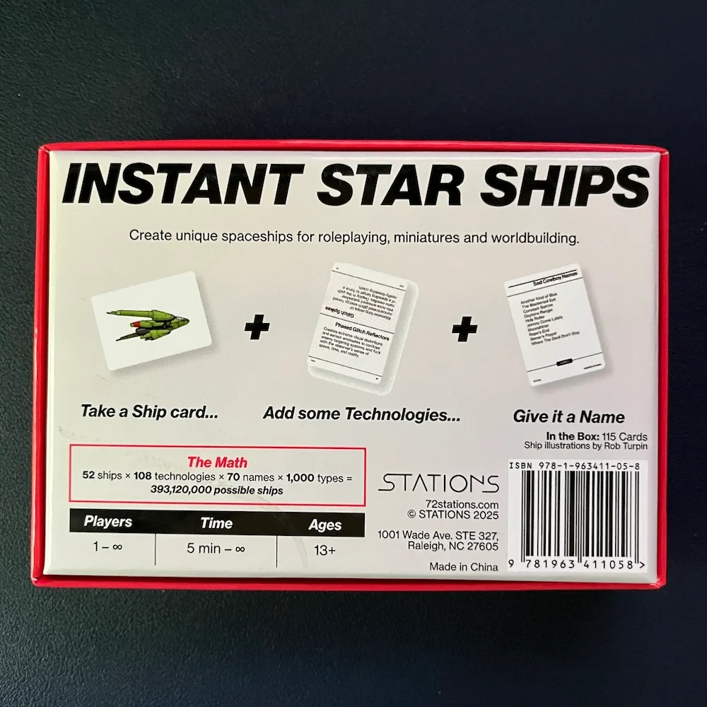 Instant Star Ships Card Deck