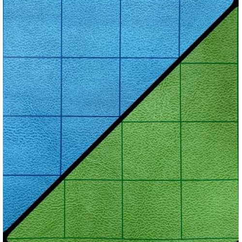 Reversible Battlemat: 1-inch Square - Blue/Green (23.5 x 26in)