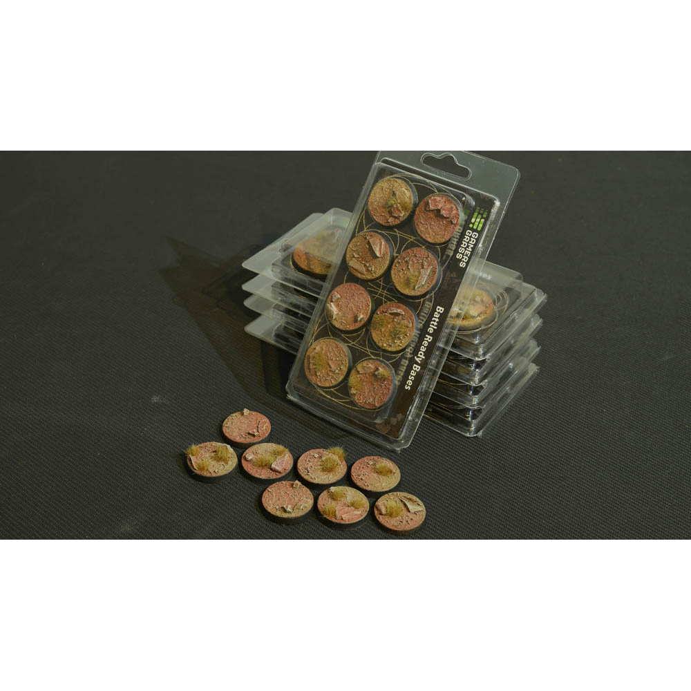 Battle Ready Bases: Badlands - Round 32mm (8)