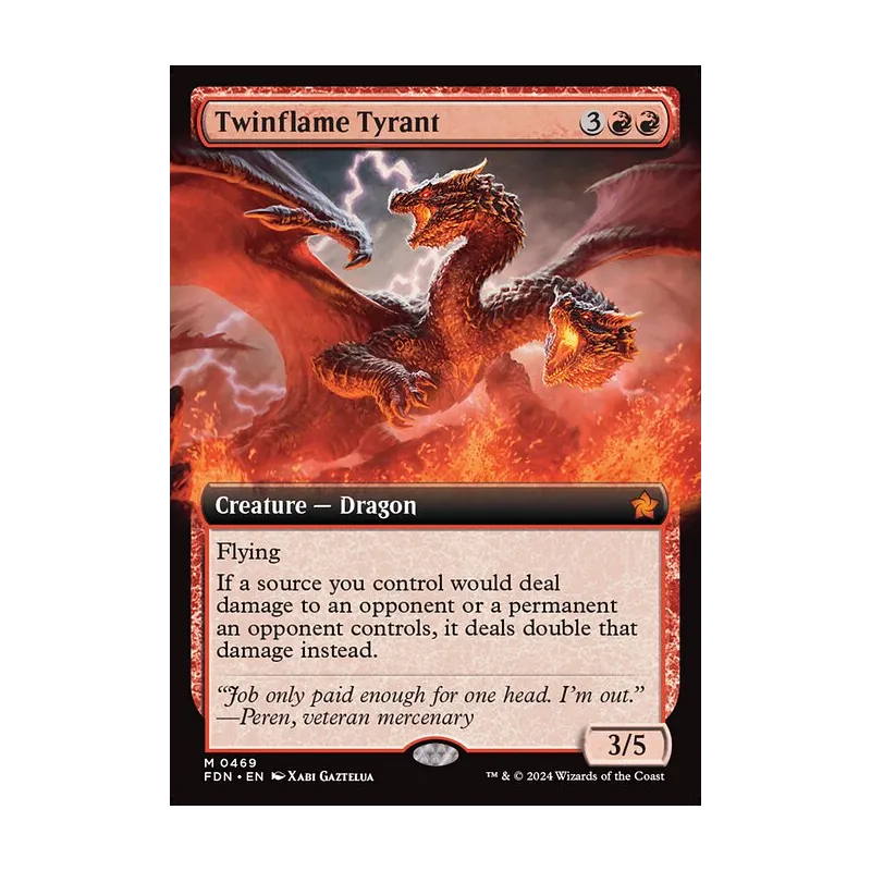 Twinflame Tyrant (Extended Art) - Foundations (Foil Near Mint)