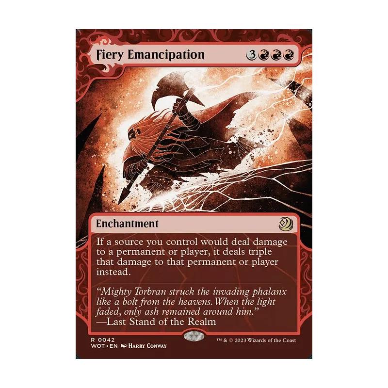 Fiery Emancipation - Wilds of Eldraine: Enchanting Tales (Near Mint)