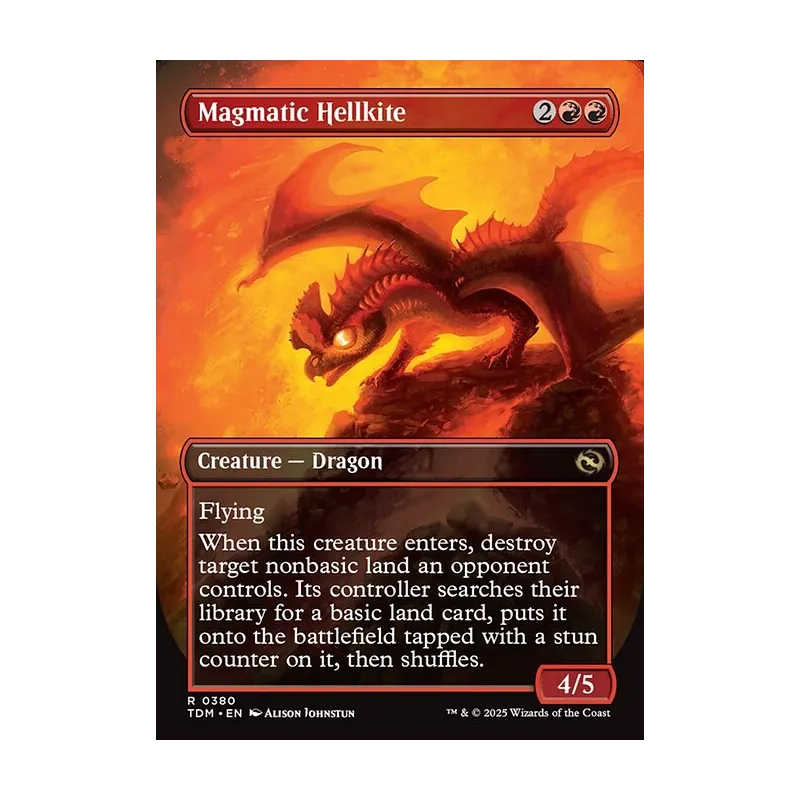 Magmatic Hellkite (Borderless) - Tarkir: Dragonstorm (Near Mint)