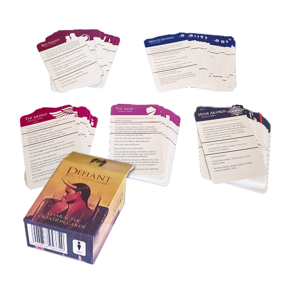 Defiant RPG: Character Creation Cards