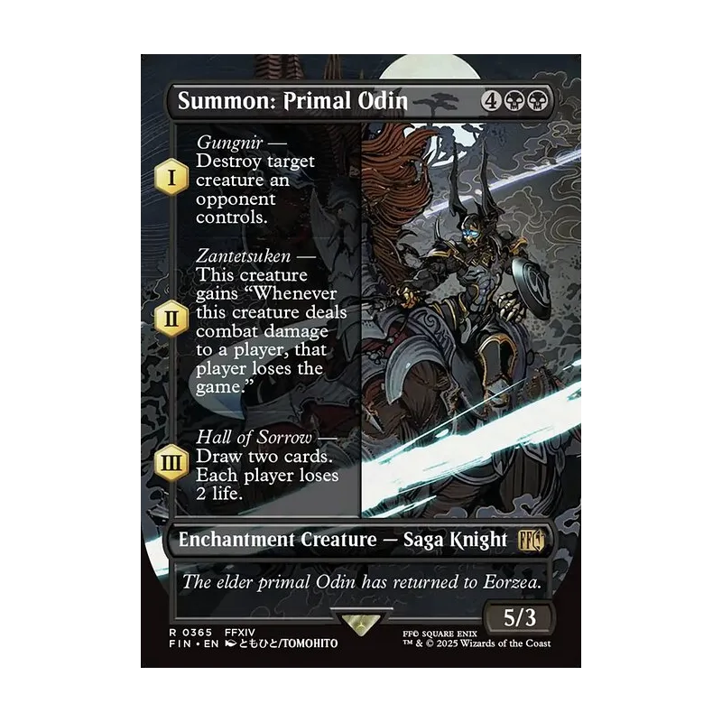 Summon: Primal Odin (Borderless) - Final Fantasy (Near Mint)