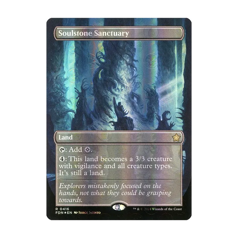 Soulstone Sanctuary (Borderless) (Mana Foil) - Foundations (Foil Near Mint)