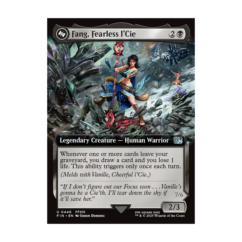 Fang, Fearless l'Cie // Ragnarok, Divine Deliverance (Extended Art) - Final Fantasy (Near Mint)