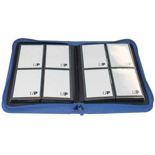 Vivid 4-Pocket Zippered Pro-Binder: Blue