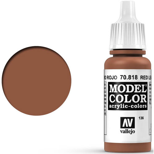 Vallejo Model Color Paint: Red Leather