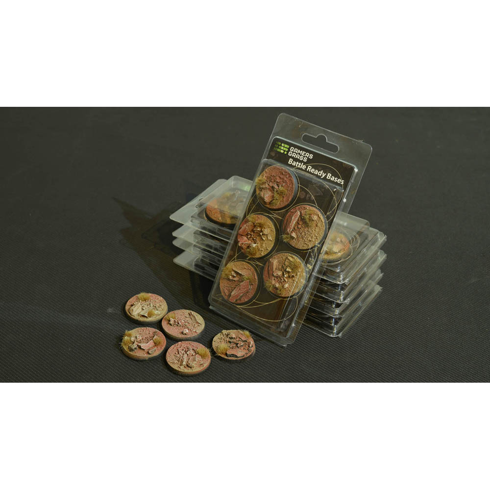 Battle Ready Bases: Badlands - Round 40mm (5)