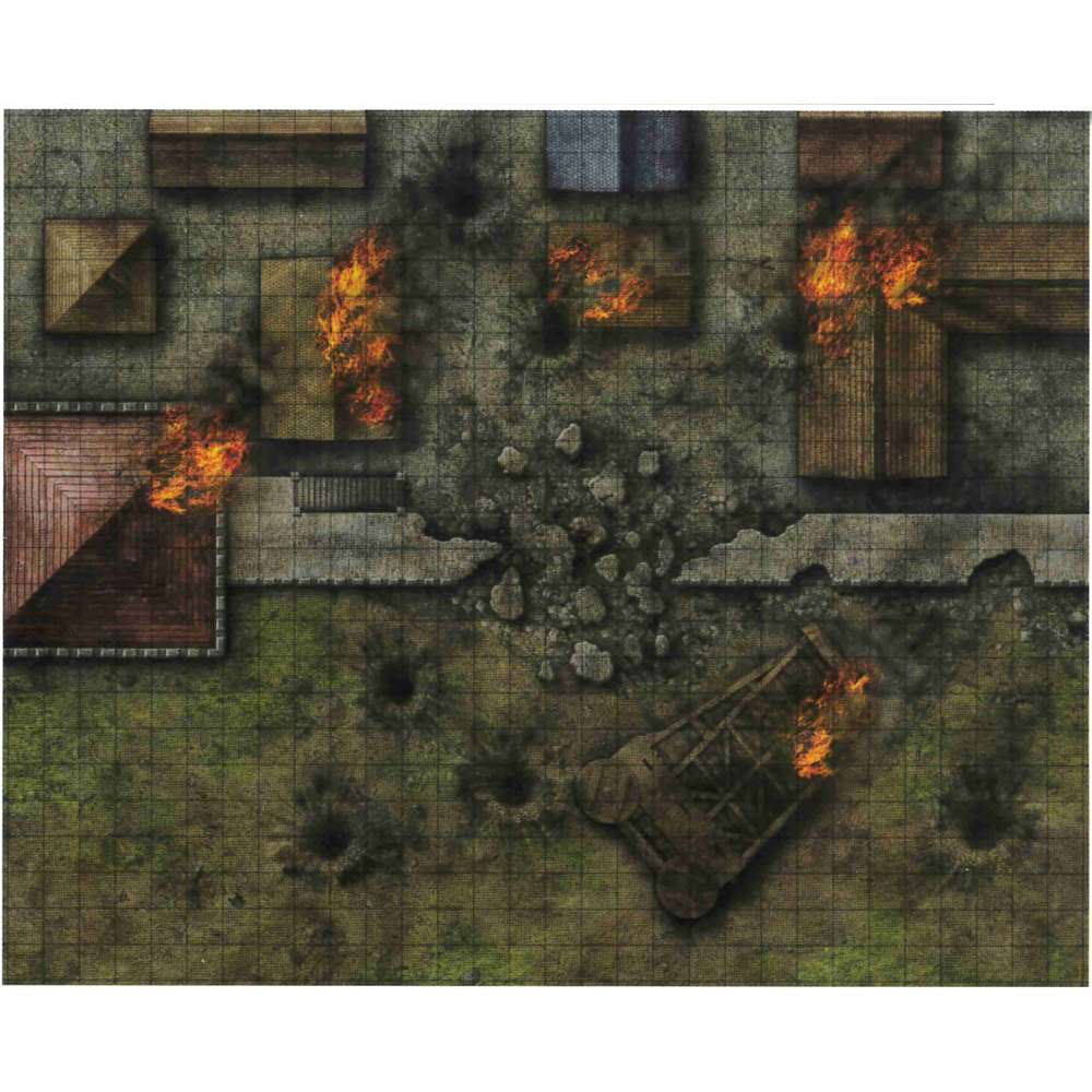 Pathfinder 2E RPG: Flip Mat - Haunted Battlefield