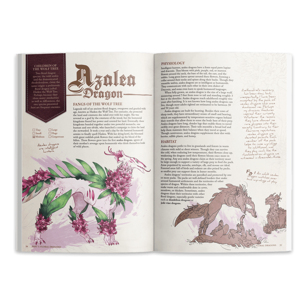 The Field Guide to Floral Dragons, Standard Edition (D&D 5E Compatible)