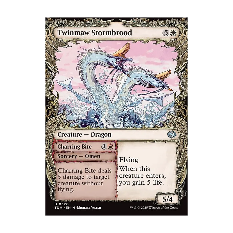 Twinmaw Stormbrood // Charring Bite (Showcase) - Tarkir: Dragonstorm (Near Mint)