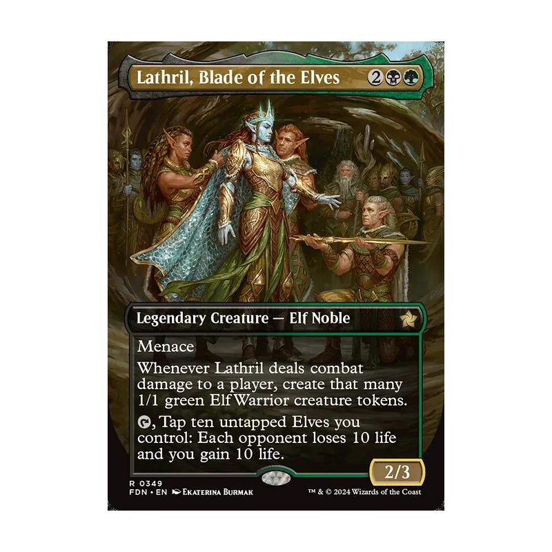 Lathril, Blade of the Elves (Borderless) - Foundations (Near Mint)