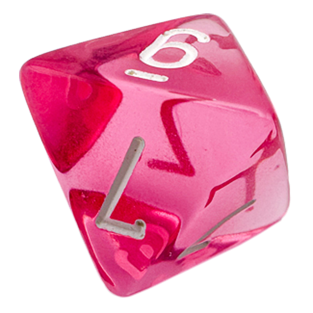 Chessex Polyhedral Dice Set: Translucent - Pink/White (7)