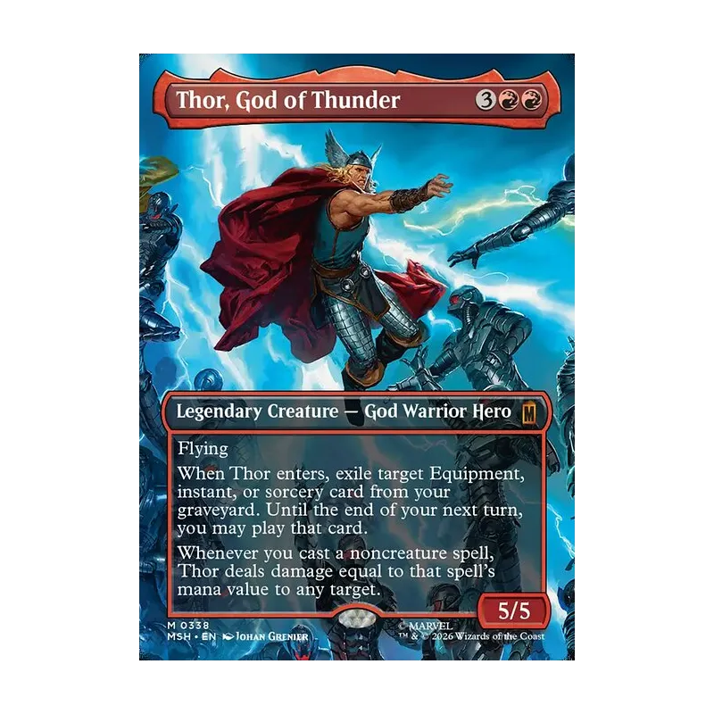 Thor, God of Thunder (Borderless) (0338) - Marvel Super Heroes (Near Mint)