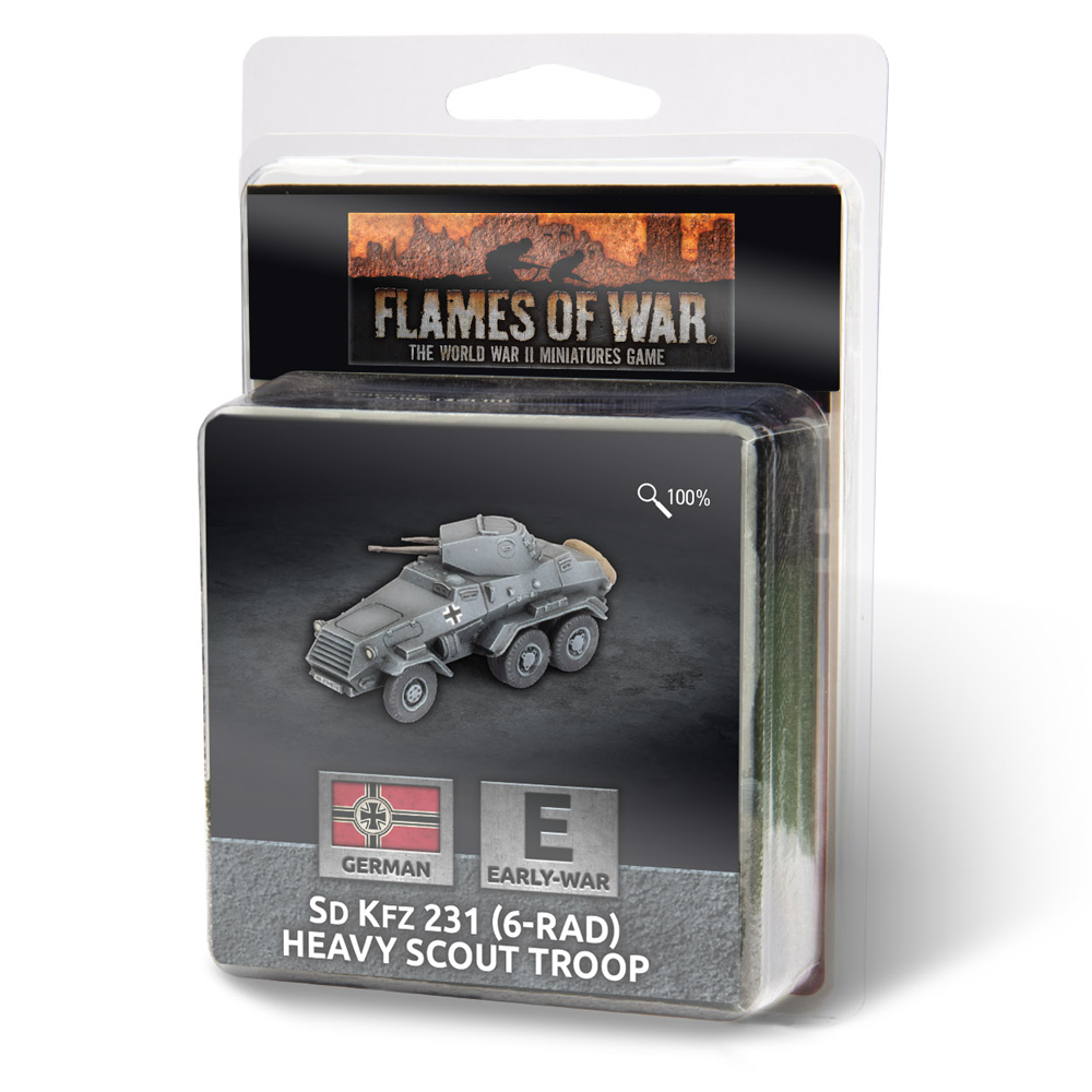 Flames of War WW2: German - Sd Kfz 231 (6-rad) Heavy Scout Troop