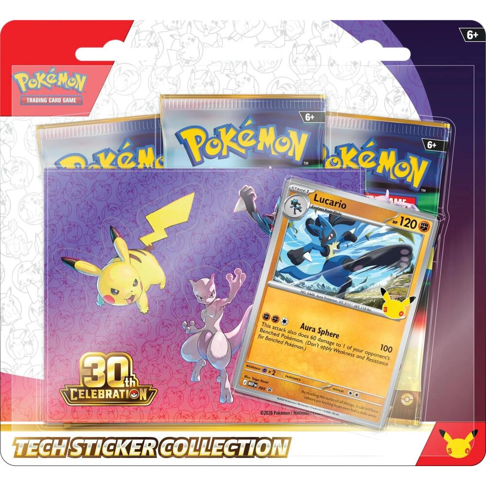 Pokemon TCG: 30th Celebration Tech Sticker Collection - Lucario (Preorder)