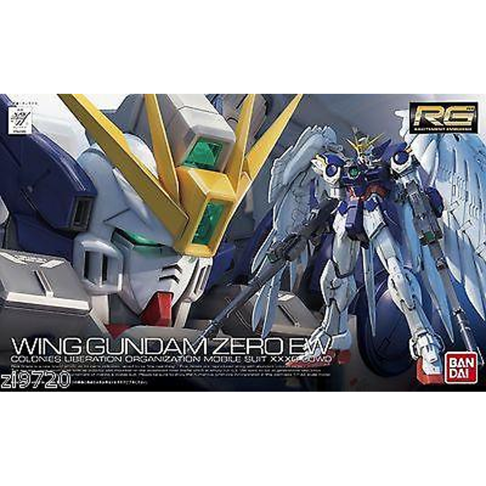 Gundam Model Kit 1/144: Real Grade Wing Gundam Zero EW - Colonies Liberation Organization Mobile Suit XXXG-OOWO