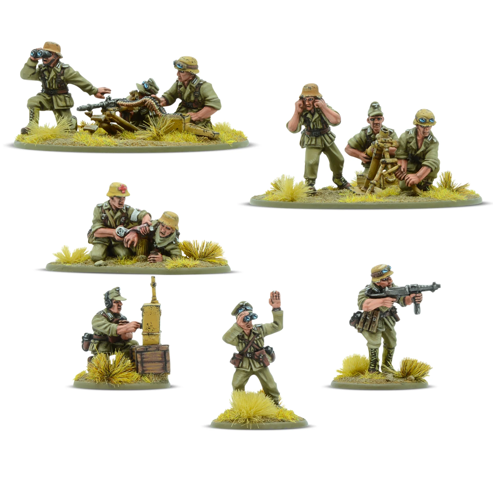 Bolt Action: Afrika Korps Support Group (HQ, Mortar & MMG)