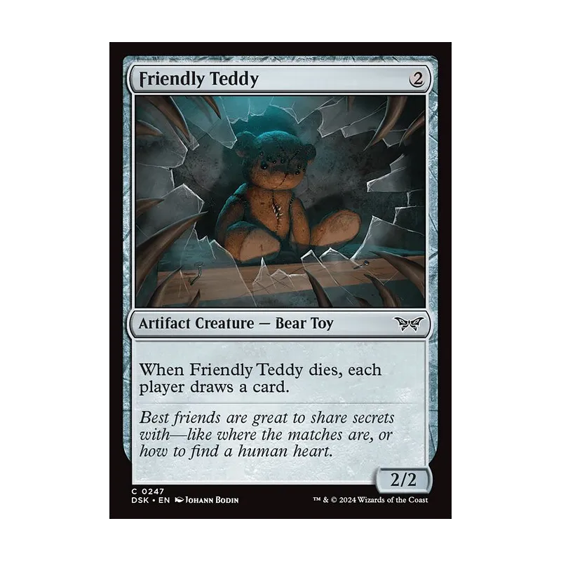 Friendly Teddy - Duskmourn: House of Horror (Foil Near Mint)