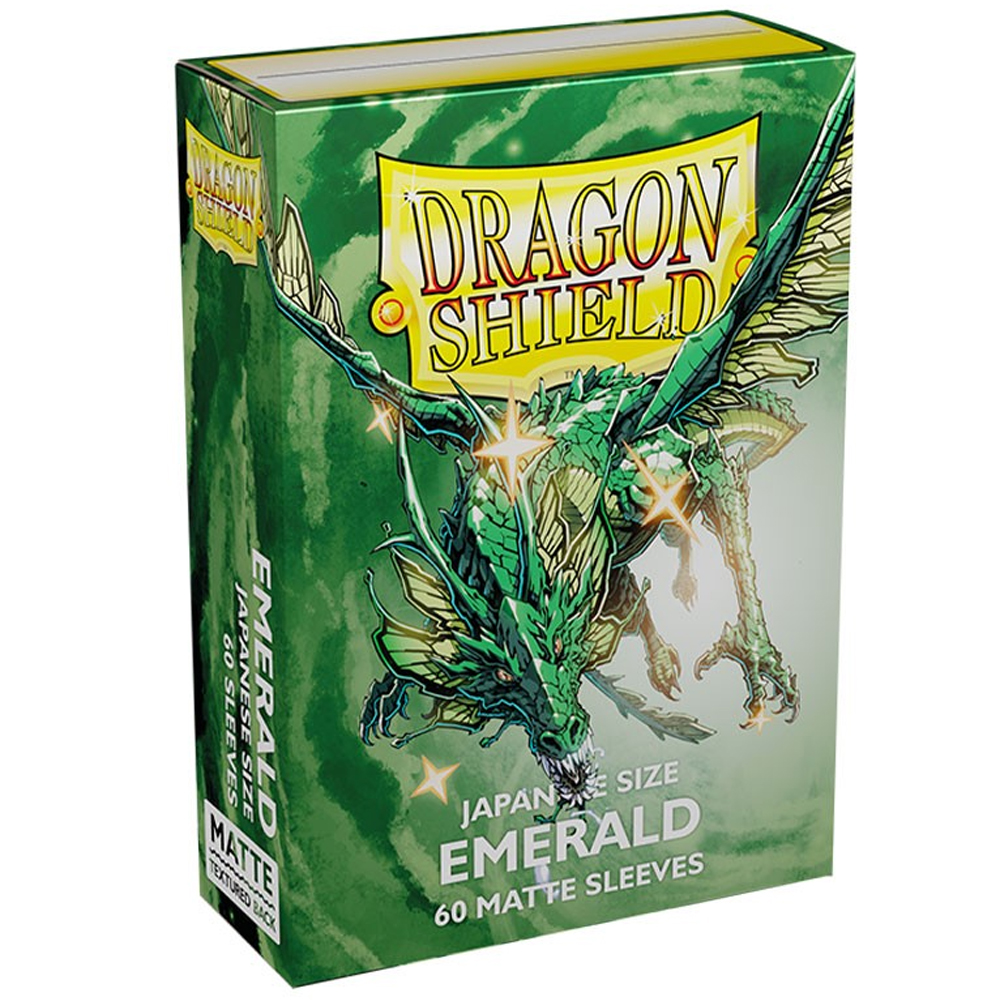 Dragon Shield Sleeves: Matte Sparkles - Japanese Size - Emerald (60) (Last Chance)