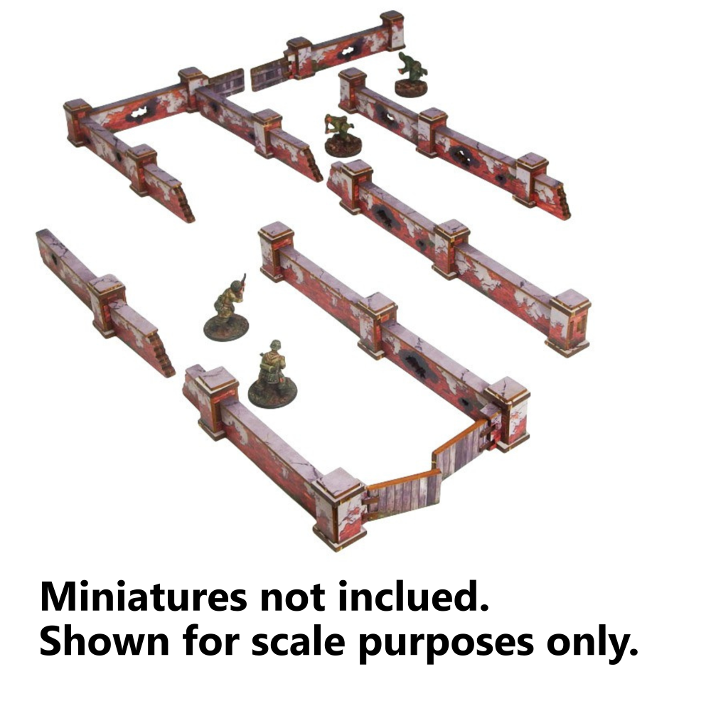 Bolt Action HDF Terrain: WW2 Ostfront Stalingrad - Ruined Walls Low