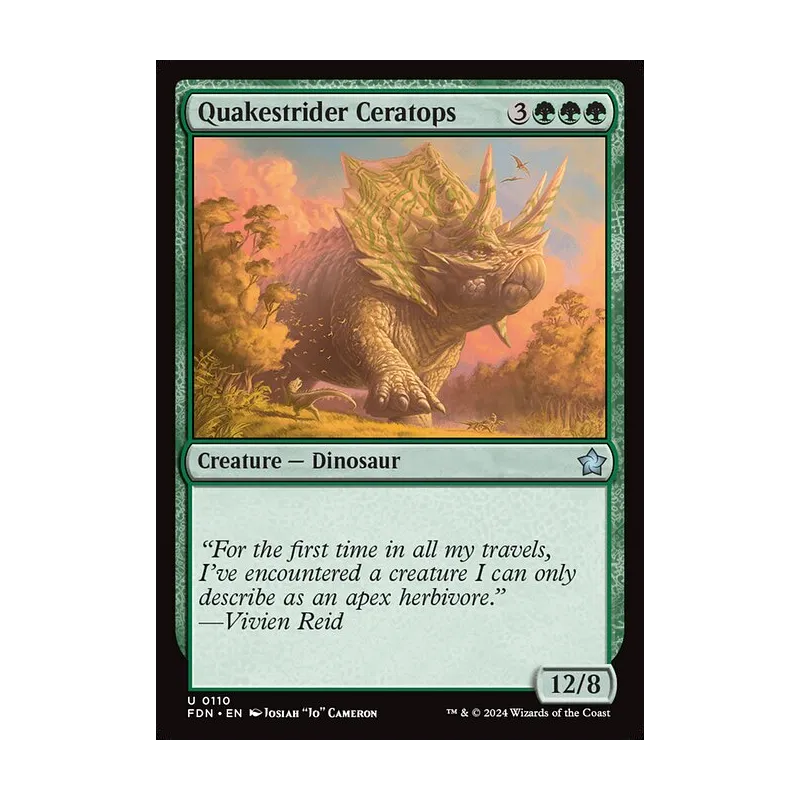 Quakestrider Ceratops - Foundations (Near Mint)