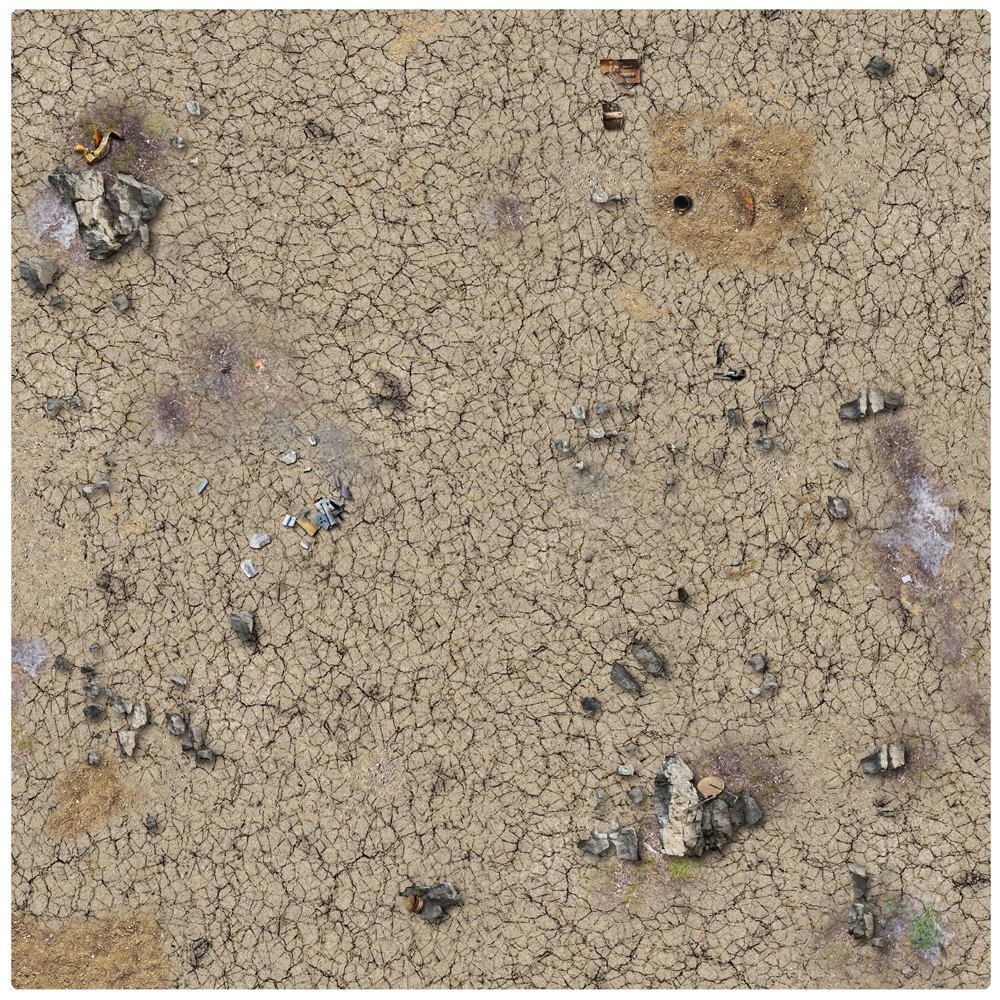 Battle Systems Gaming Mat: Desert Wasteland (3 x 3ft)