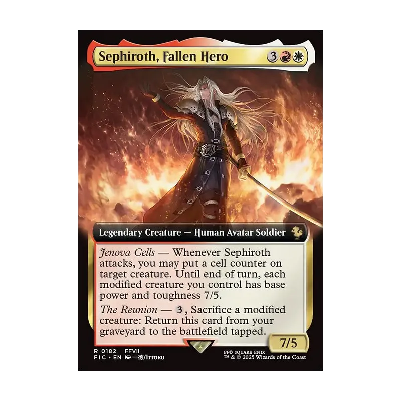 Sephiroth, Fallen Hero (Extended Art) - Final Fantasy Commander (Near Mint)