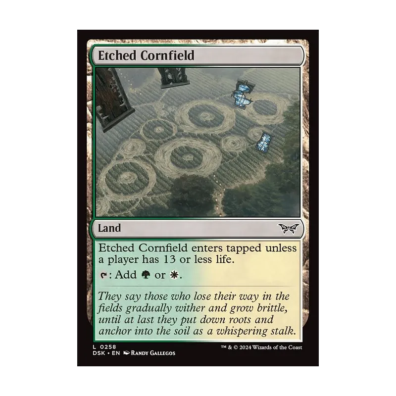 Etched Cornfield - Duskmourn: House of Horror (Foil Near Mint)