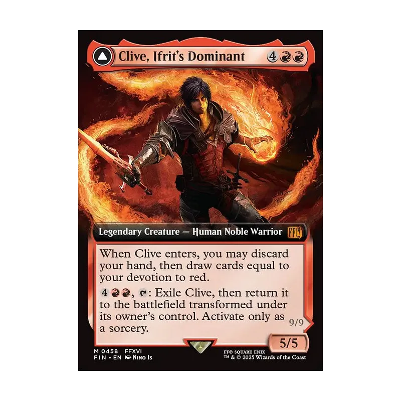 Clive, Ifrit's Dominant // Ifrit, Warden of Inferno (Extended Art) - Final Fantasy (Near Mint)