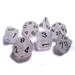 Chessex Dice Set: Frosted Clear w/Black (7)