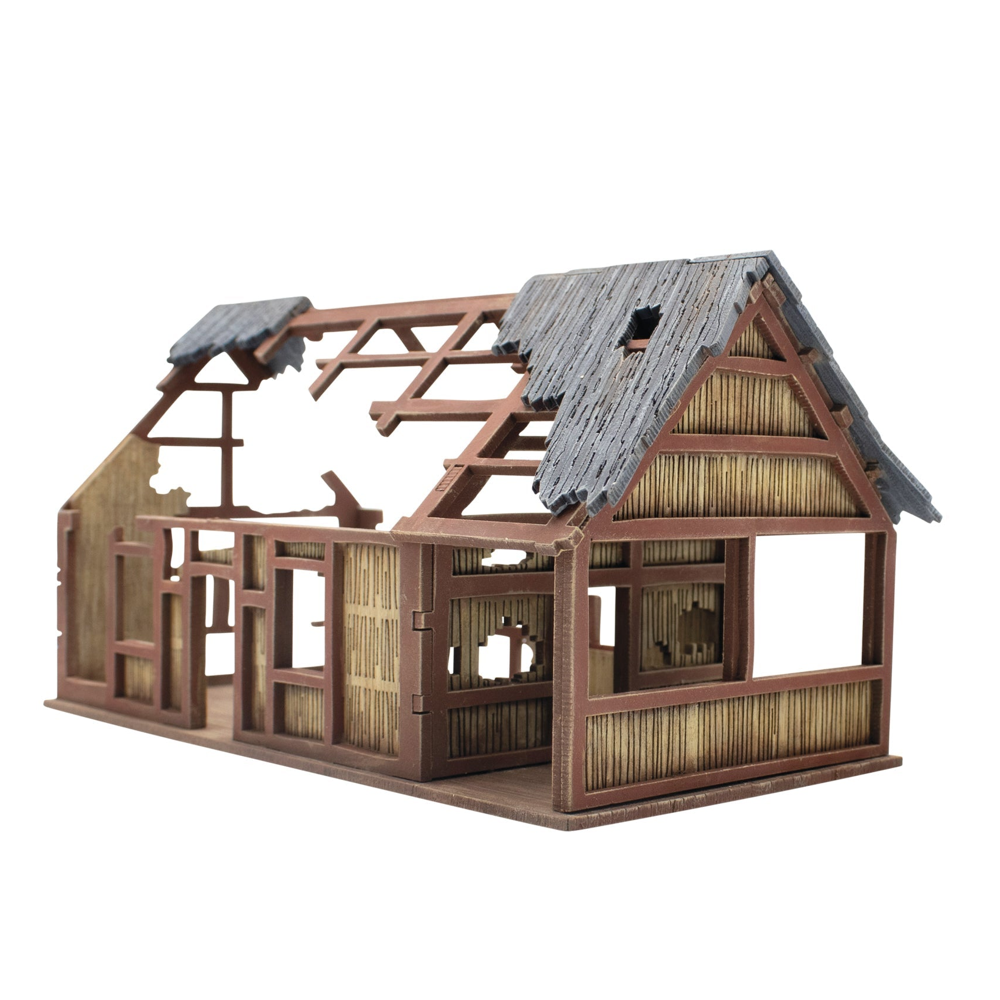 Skytrex MDF Terrain: Pacific Theater - Large Building Ruins