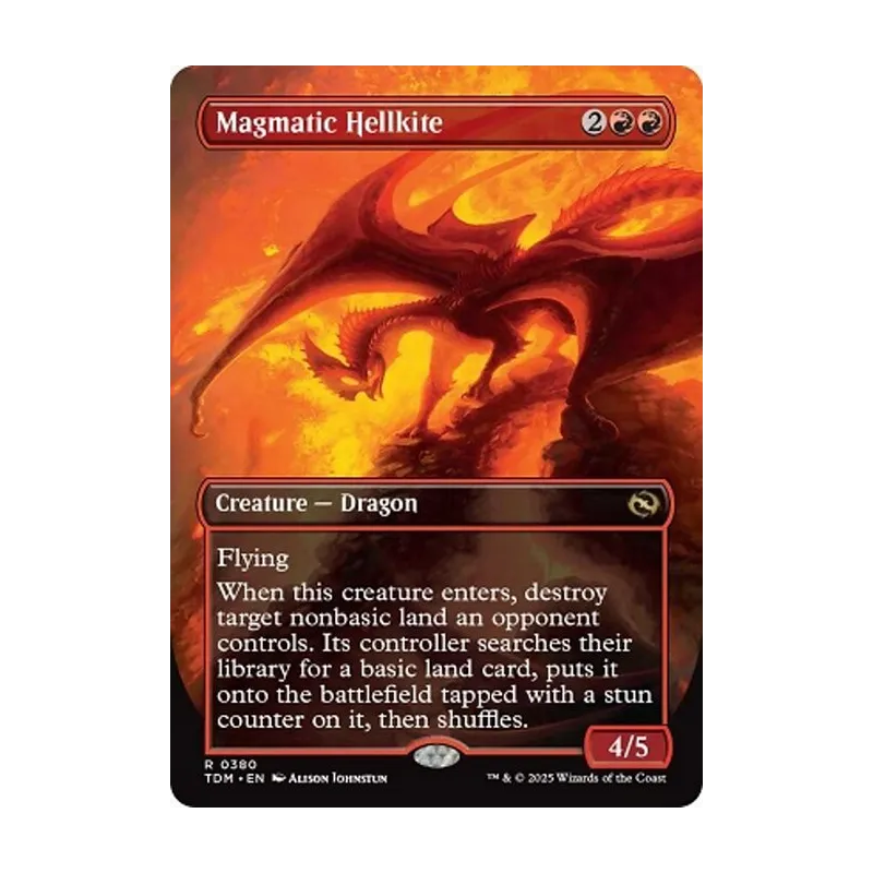 Magmatic Hellkite (Borderless) - Tarkir: Dragonstorm (Near Mint)