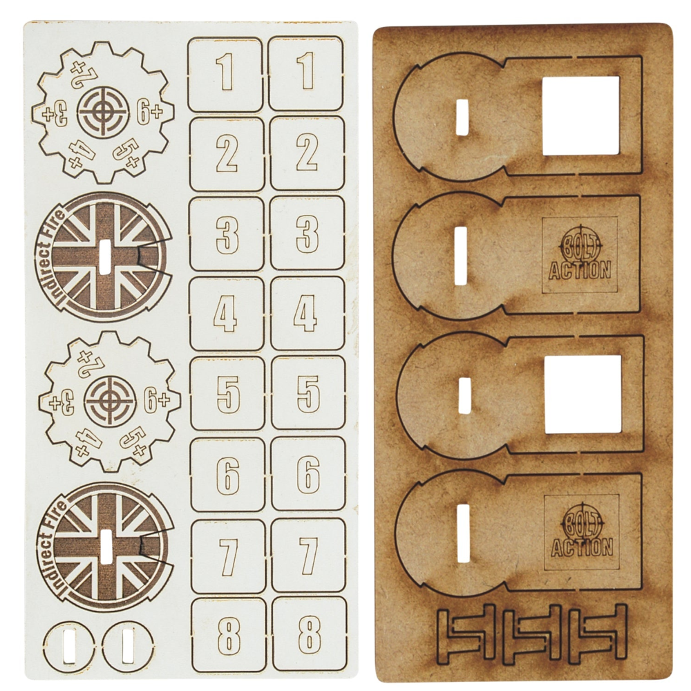 Bolt Action: MDF Artillery Zeroing-In Markers - Great Britain (Preorder)