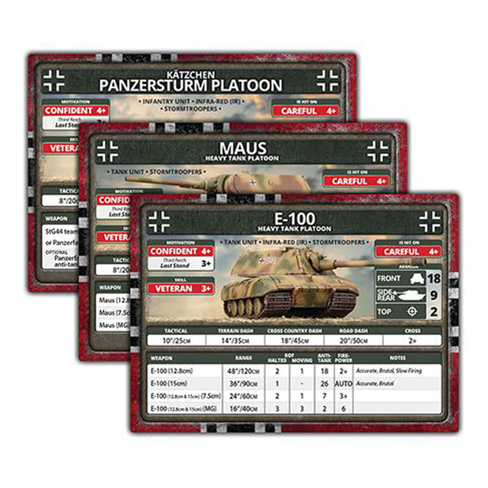 Flames of War: Leviathans - German Unit Cards