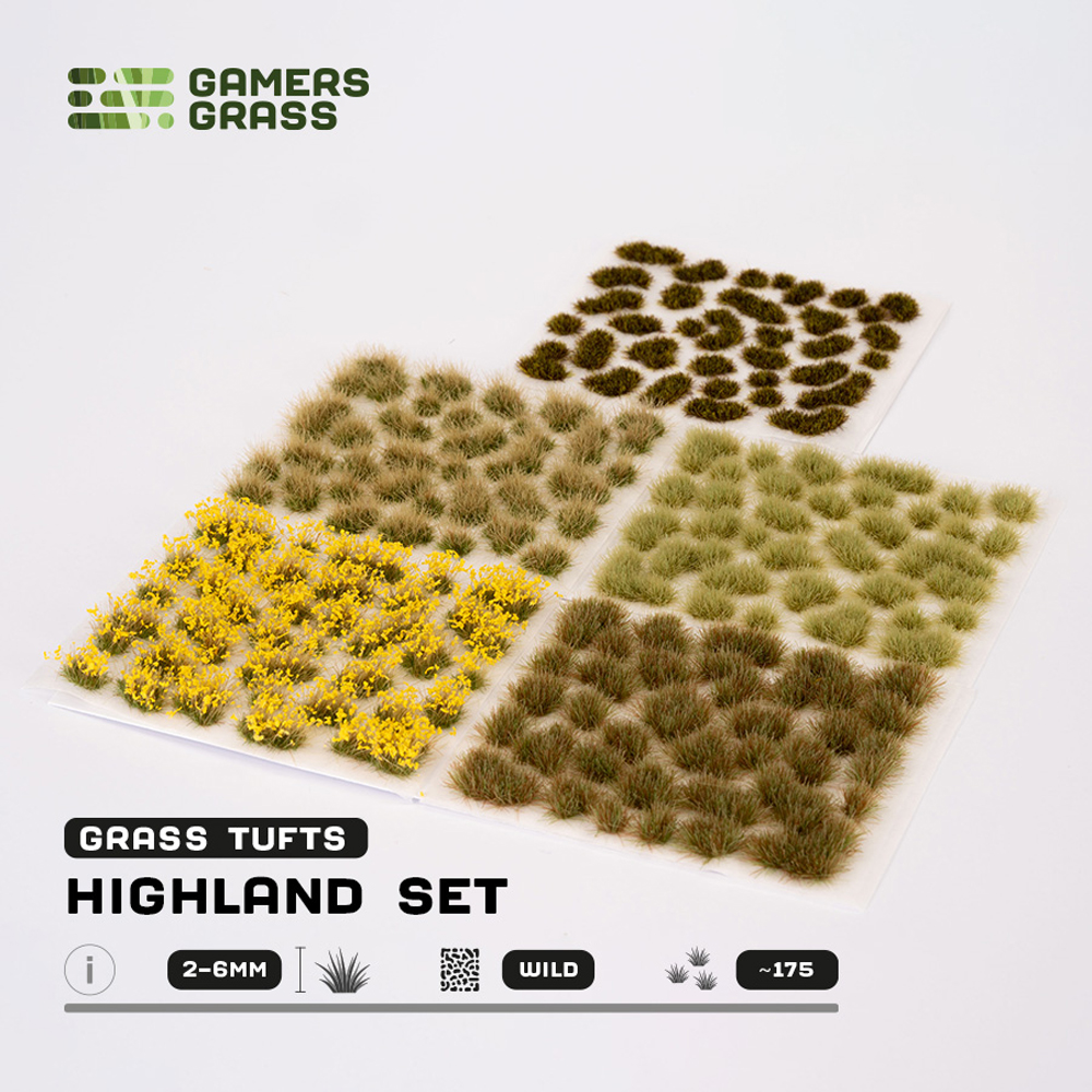 Gamers Grass Tufts: Highland Tuft Set - Wild