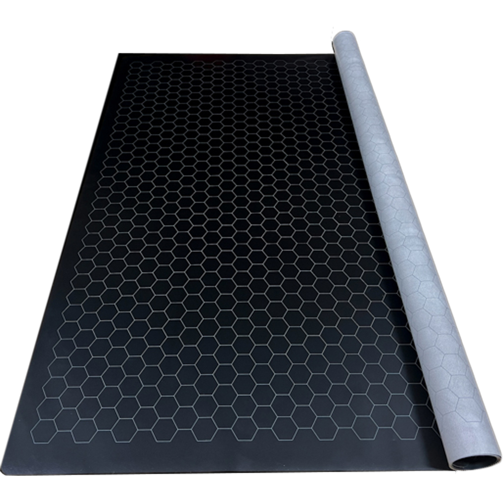 Reversible Megamat: 1-inch Hex - Black/Grey (34.5 x 48in)