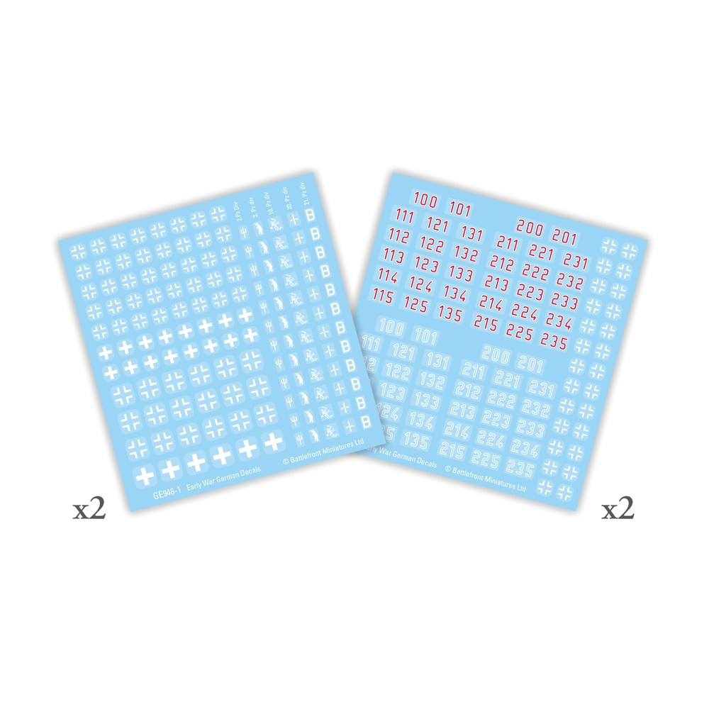 Flames of War WW2: German - Early War Decals