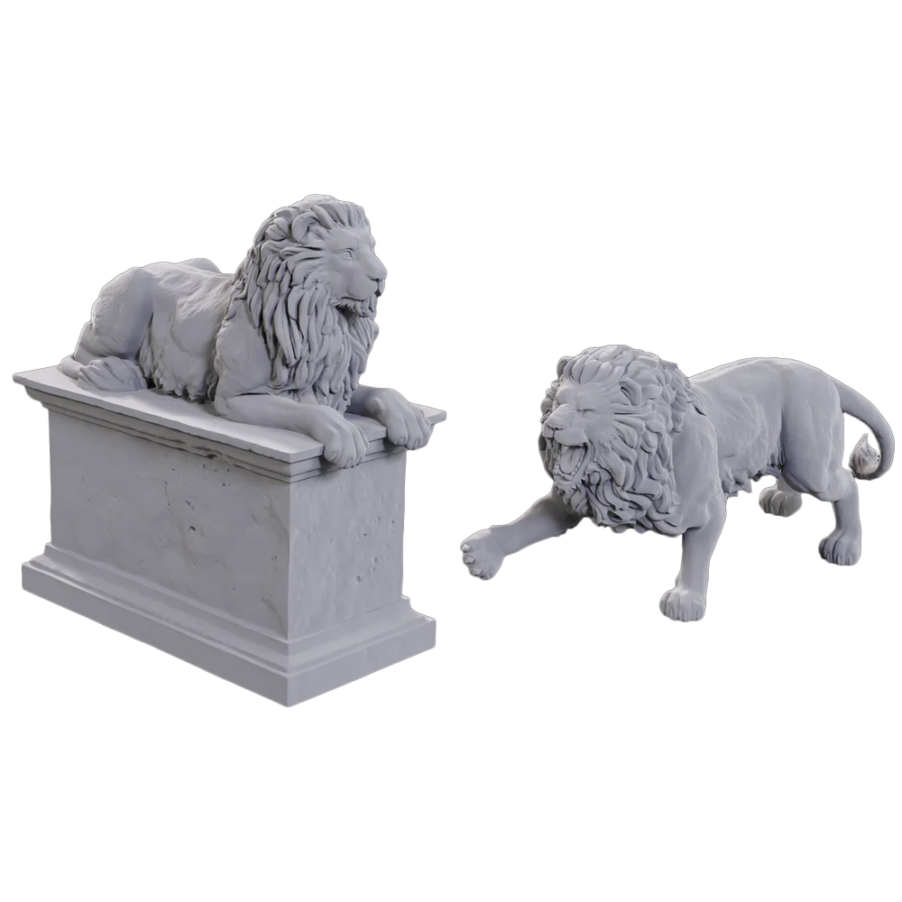 WizKids Deep Cuts Unpainted Minis: W24 Stone Lion