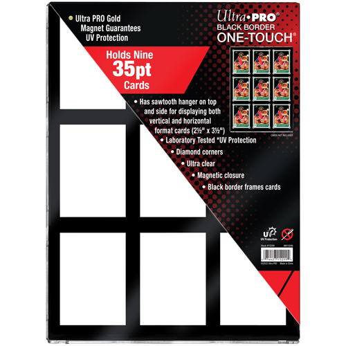 One-Touch Magnetic Holder: 9-Card Black Border 35pt