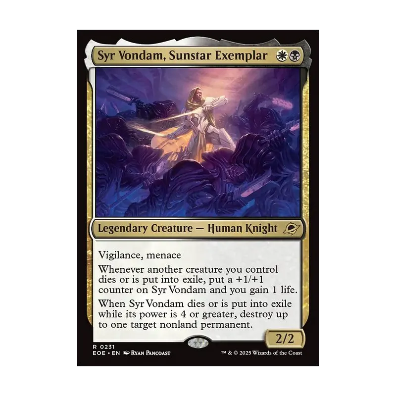 Syr Vondam, Sunstar Exemplar - Edge of Eternities (Near Mint)