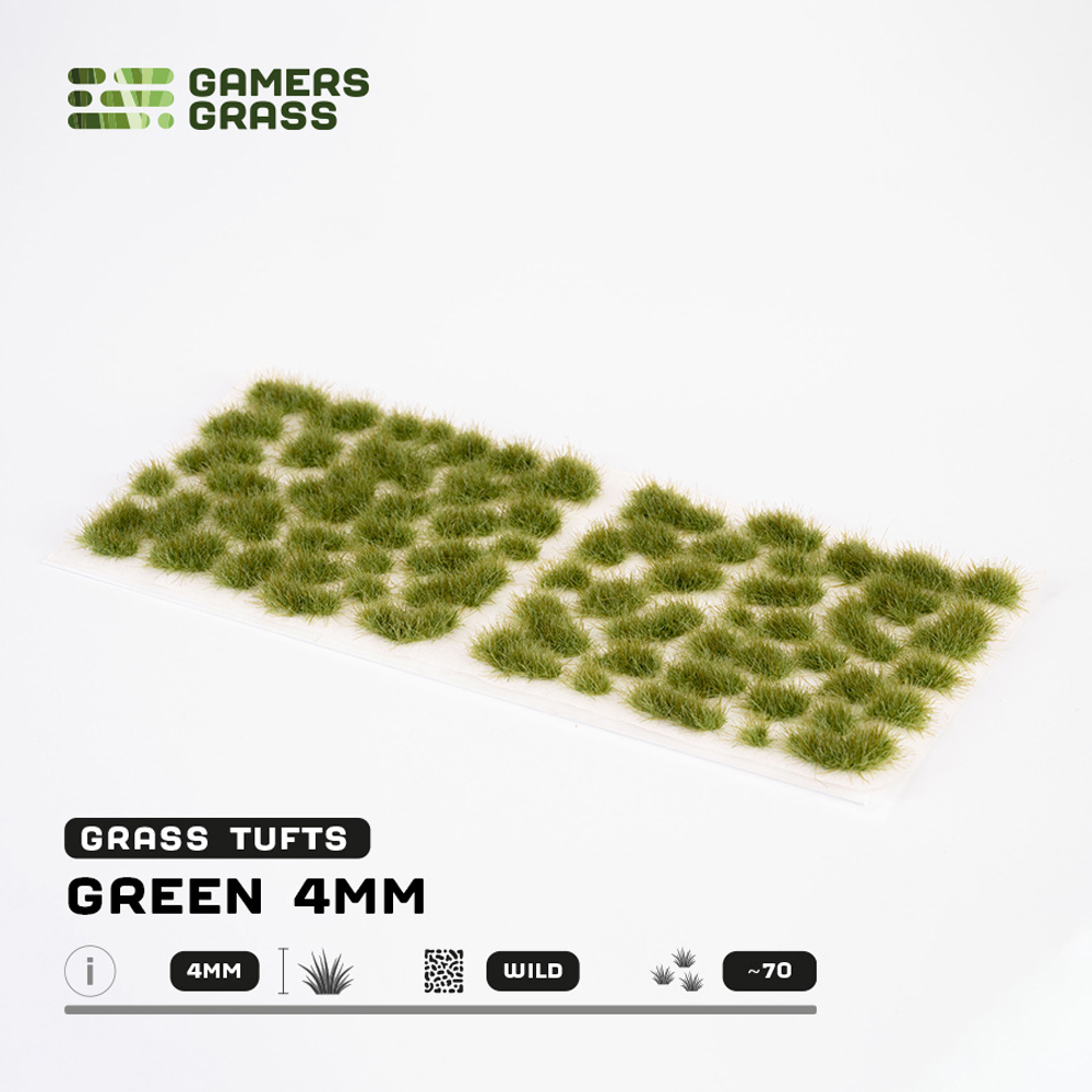 Gamers Grass Tufts: Green - Wild 4mm