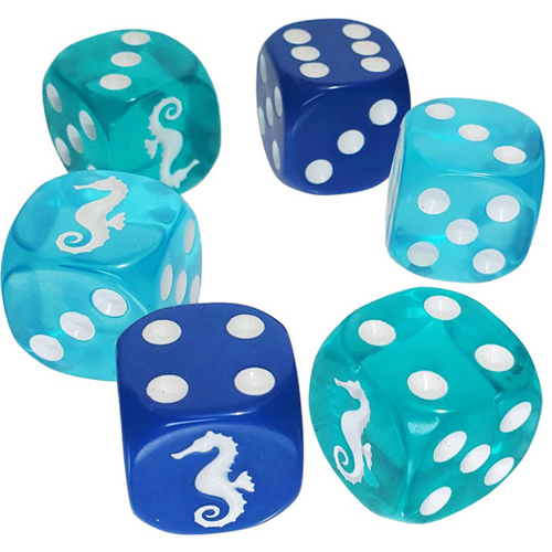 Seahorse d6 Dice Set (6) (Clearance)
