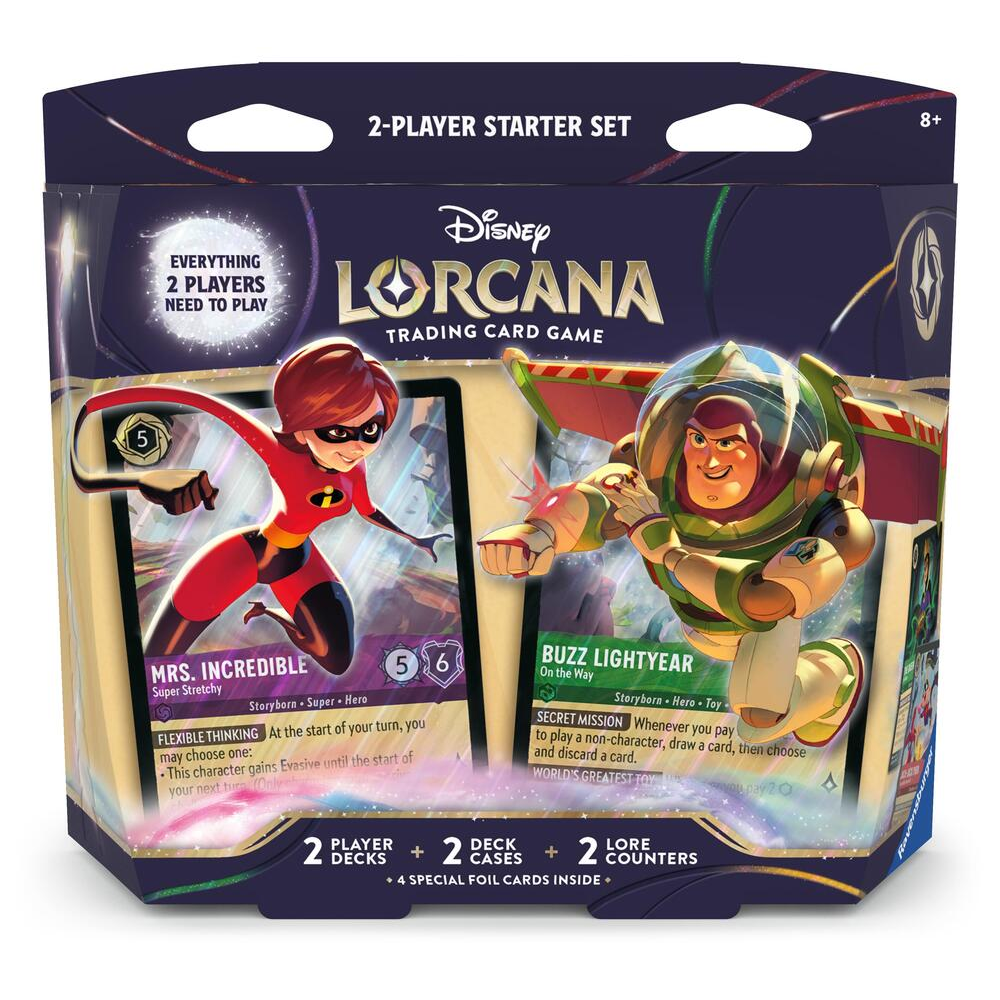 Lorcana TCG: Wilds Unknown: Two-Player Starter Set - Mrs. Incredible & Buzz Lightyear