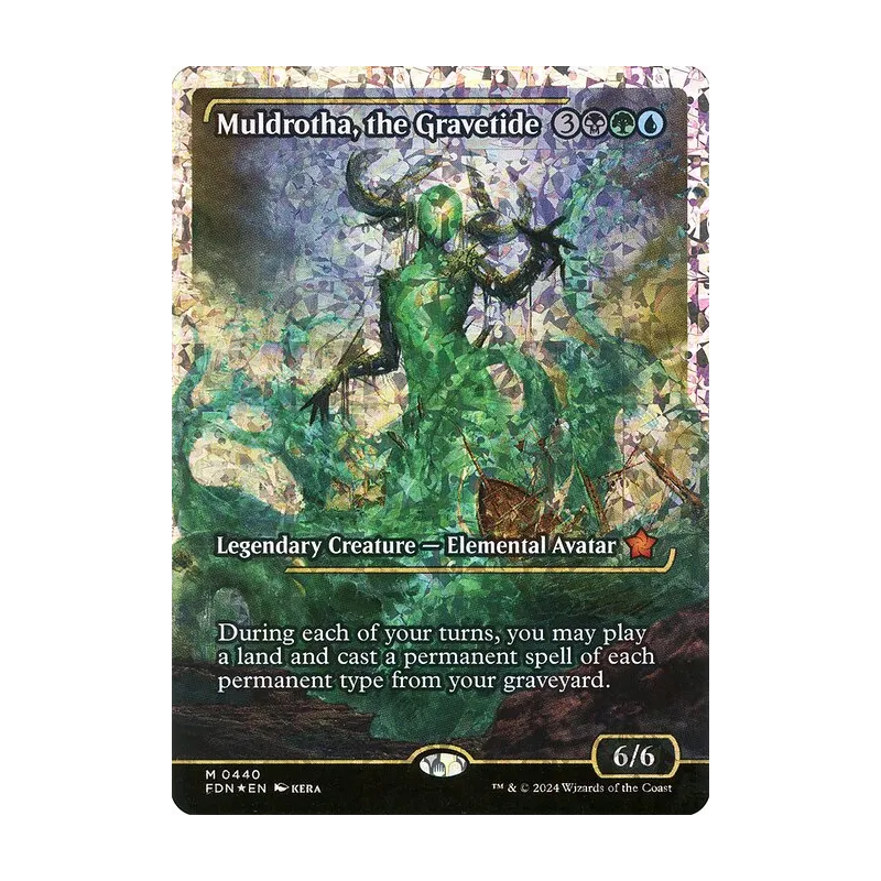Muldrotha, the Gravetide (Showcase) (Fracture Foil) - Foundations (Foil Near Mint)