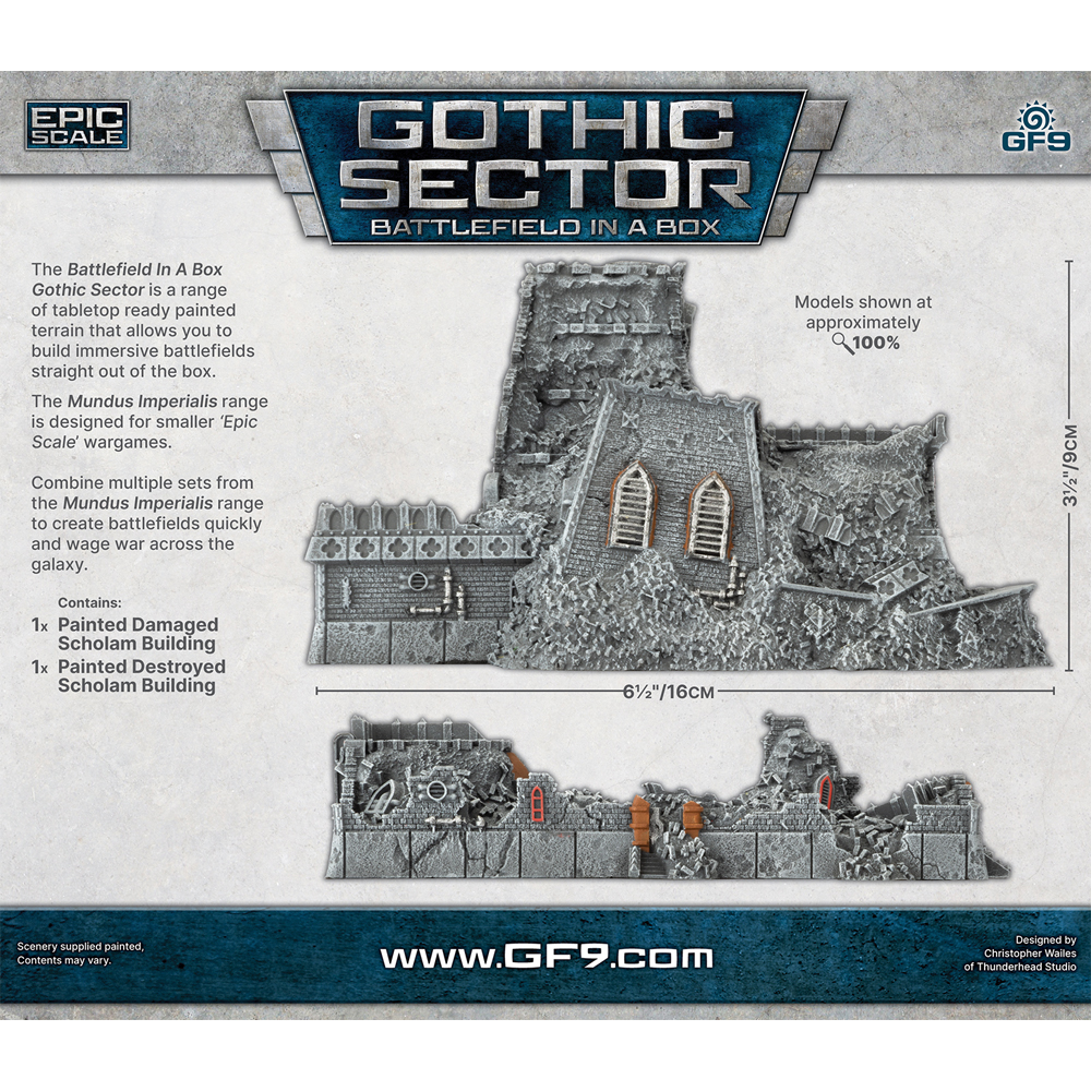 Battlefield in a Box Gothic Sector: Mundus Imperialis - Scholam (Damaged & Destroyed)