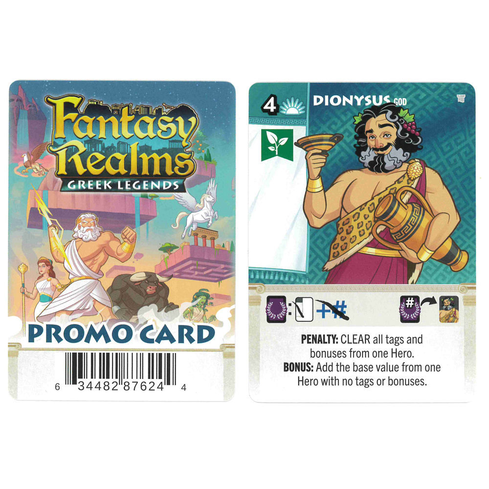 Fantasy Realms: Greek Legends Promo Dionysus Card (Free Product for WZK87623)