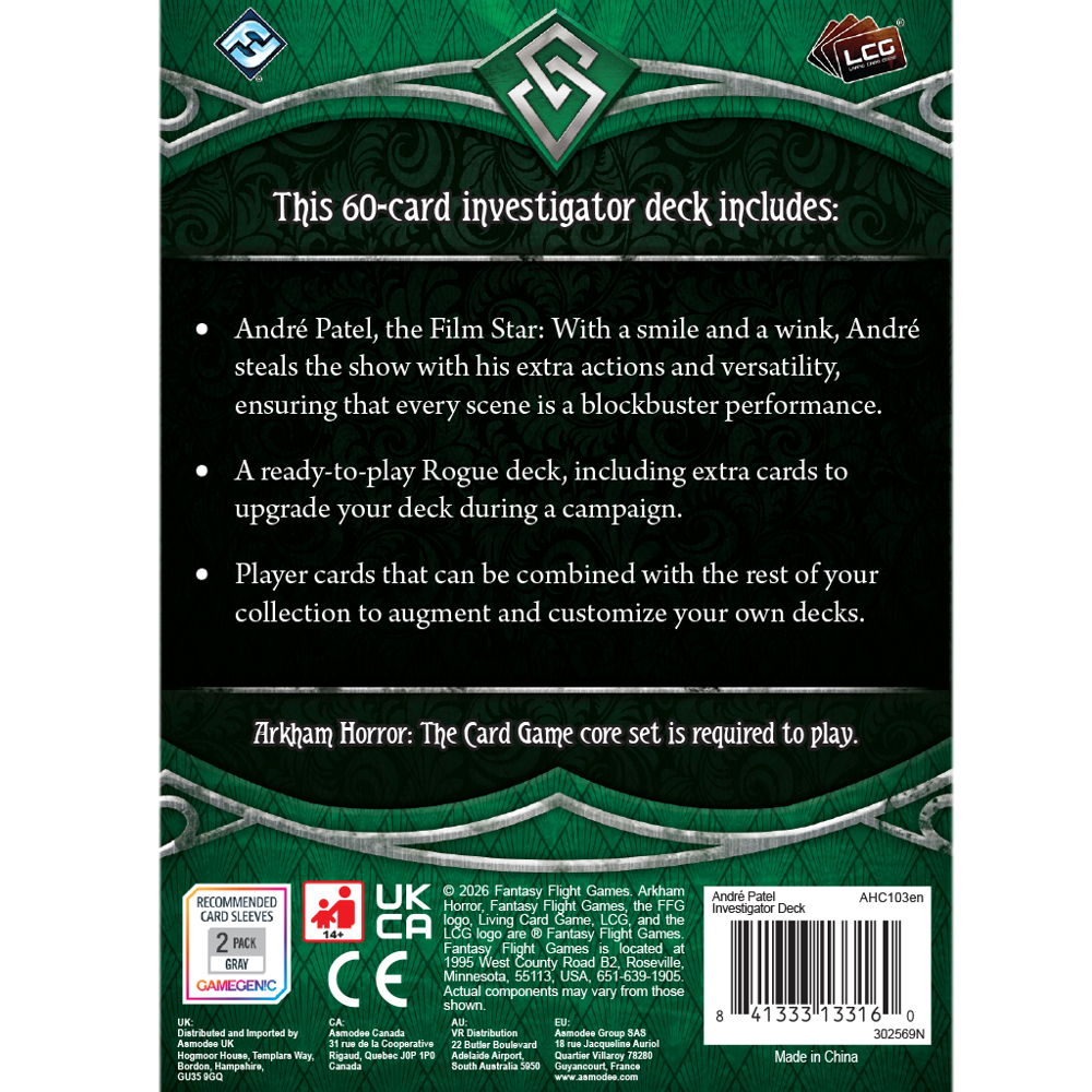 Arkham Horror LCG: Andre Patel Investigator Deck
