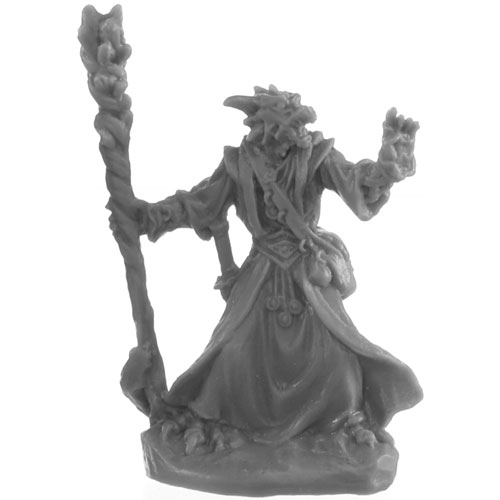 Bones Black: Dragonfolk Wizard & Cleric